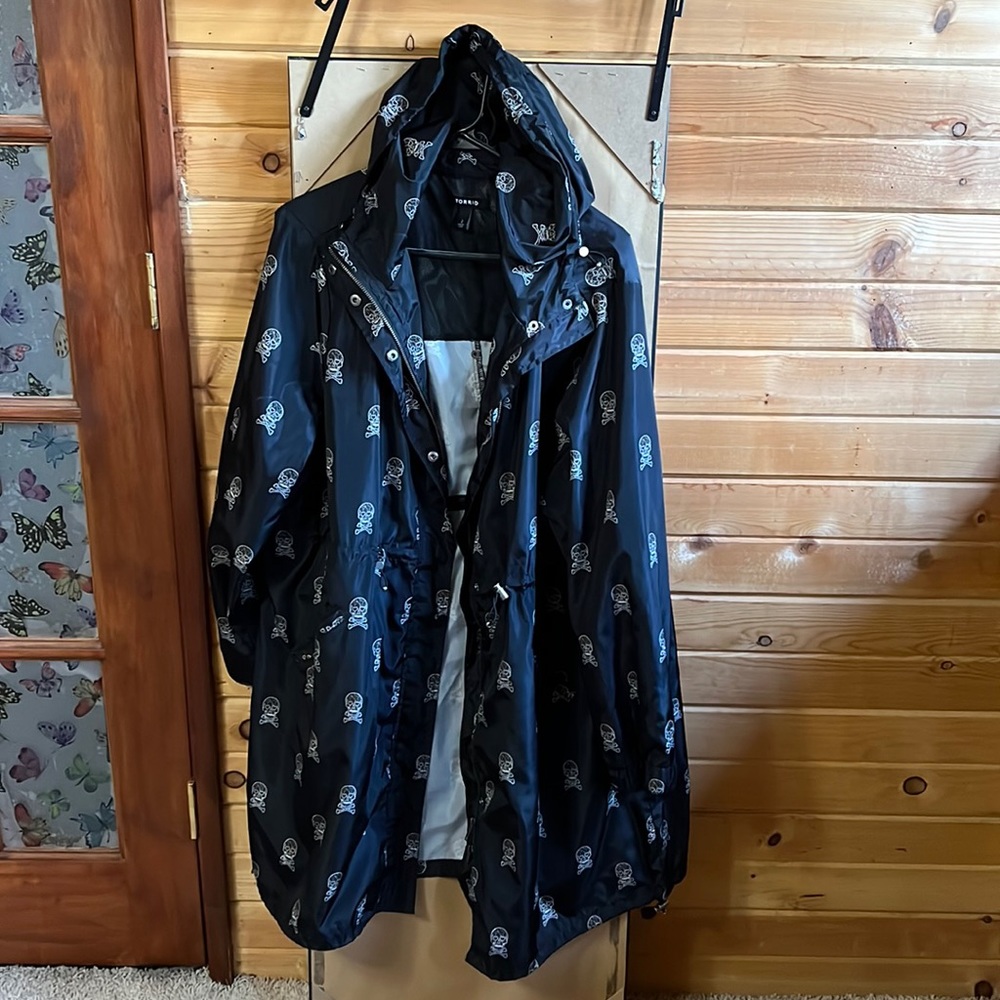 Torrid skull rain coat